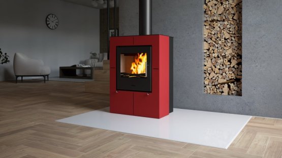 HS FLAMINGO Krbová kamna FLAMINGO ® EVENES červená