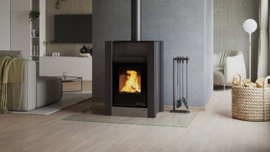 HS FLAMINGO Krbová kamna AQUAFLAM VARIO ® LEND 11/5kW šedá