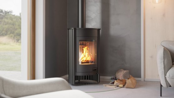 HS FLAMINGO Krbová kamna MASTERFLAMME ® Medie I, černá