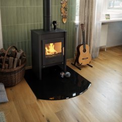 Sklo pod kamna - FLAMINGO Oblouk 1000x1200 mm, černé, fazeta / R725 / 6 mm