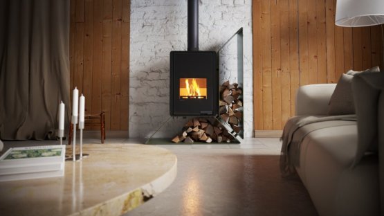 HS FLAMINGO Krbová kamna FLAMINGO DELUXE ® KAMPA pravá, olivová