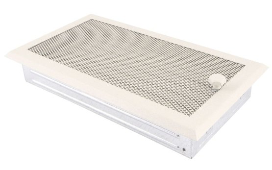 Krbová mřížka 16x32 cm, krémový brokát s žaluzií