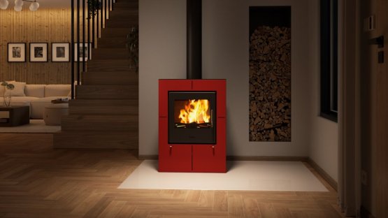 HS FLAMINGO Krbová kamna FLAMINGO ® EVENES červená