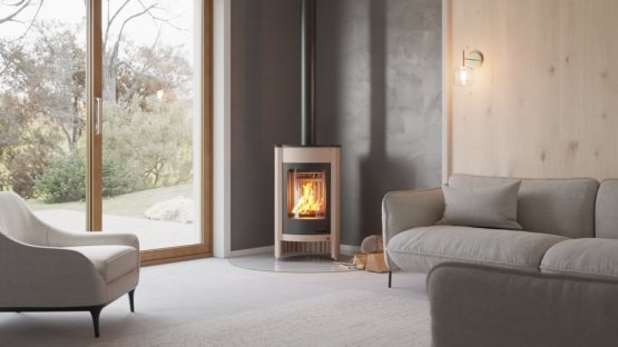 HS FLAMINGO Krbová kamna MASTERFLAMME ® Medie I, krémová