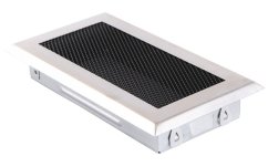 Krbová mřížka 10x20 cm, broušený chrom