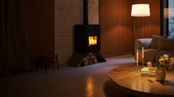 HS FLAMINGO Krbová kamna FLAMINGO DELUXE ® SENAI, šedá