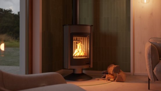 HS FLAMINGO Krbová kamna MASTERFLAMME ® Medie II, šedá