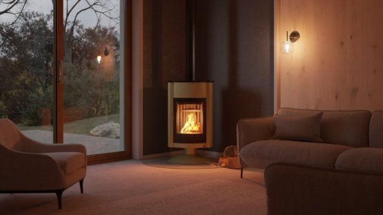 HS FLAMINGO Krbová kamna MASTERFLAMME ® Grande II, olivová