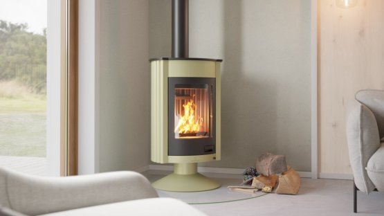 HS FLAMINGO Krbová kamna MASTERFLAMME ® Medie II, olivová