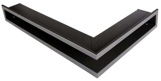 Krbová mřížka OTEVŘENÁ rohová pravá 80x40x6 cm, grafit