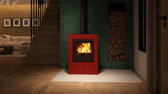 HS FLAMINGO Krbová kamna FLAMINGO ® EVENES červená