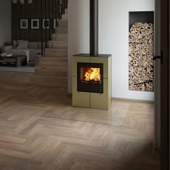HS FLAMINGO Sklo pod kamna - Čtverec 1100x1100 mm / 6 mm