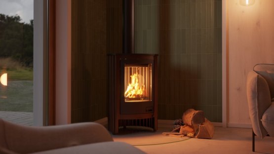 HS FLAMINGO Krbová kamna MASTERFLAMME ® Piccolo I, hnědá - sametová