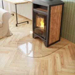 Sklo pod kamna - FLAMINGO Oblouk 1000x1200 mm, fazeta / R500 / 6 mm