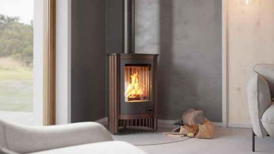 HS FLAMINGO Krbová kamna MASTERFLAMME ® Piccolo I, hnědá - sametová